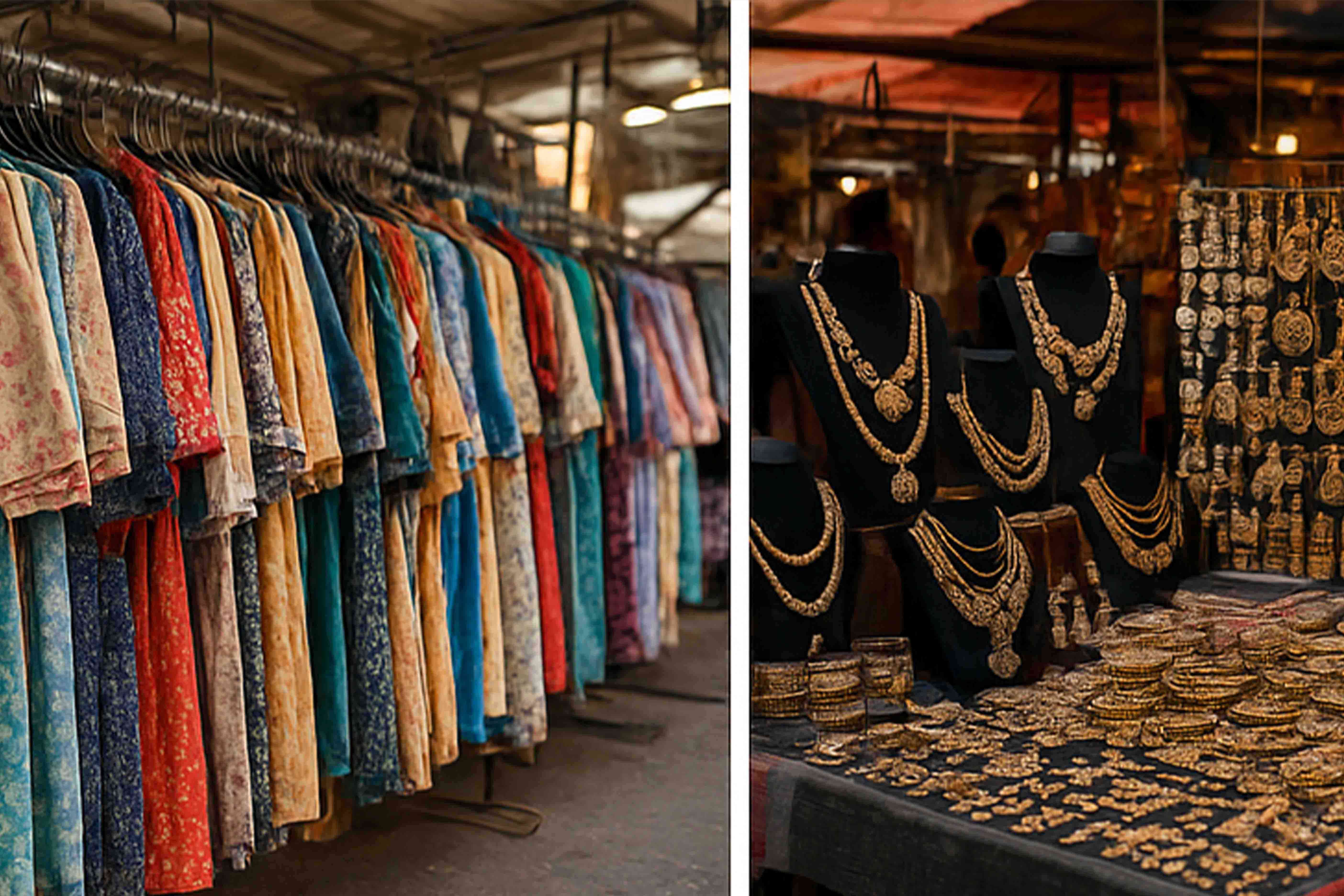 Different types of local urban markets to explore in a city.